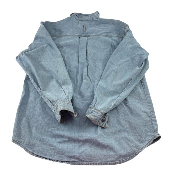 Cheyenne River Vintage Mens Denim Button-Up Shirt M 100% Cotton Long Sleeve - Picture 4 of 5